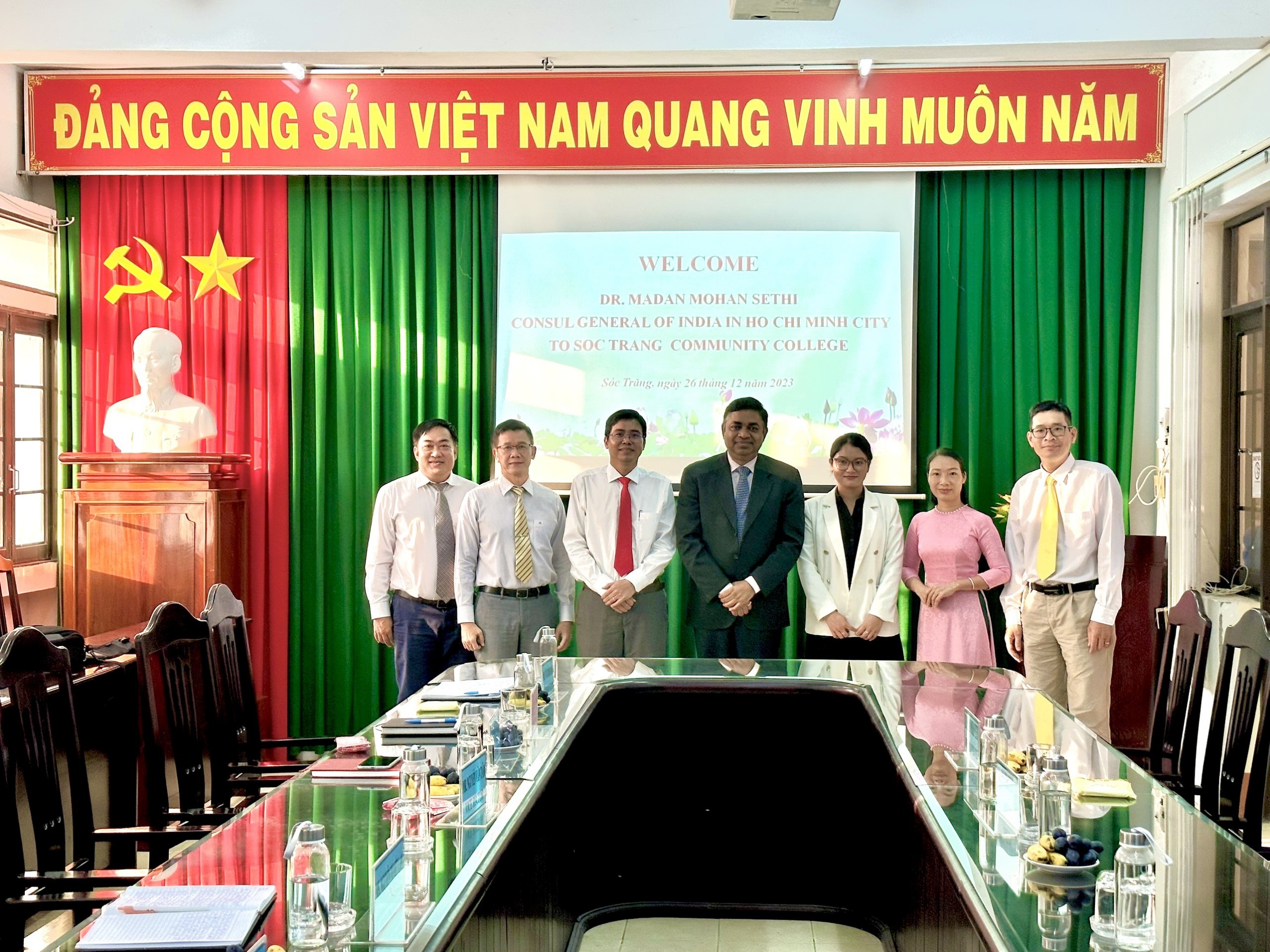 Trường Cao đẳng Cộng đồng Sóc Trăng tiếp Tổng Lãnh sự Ấn Độ  tại Thành phố Hồ Chí Minh